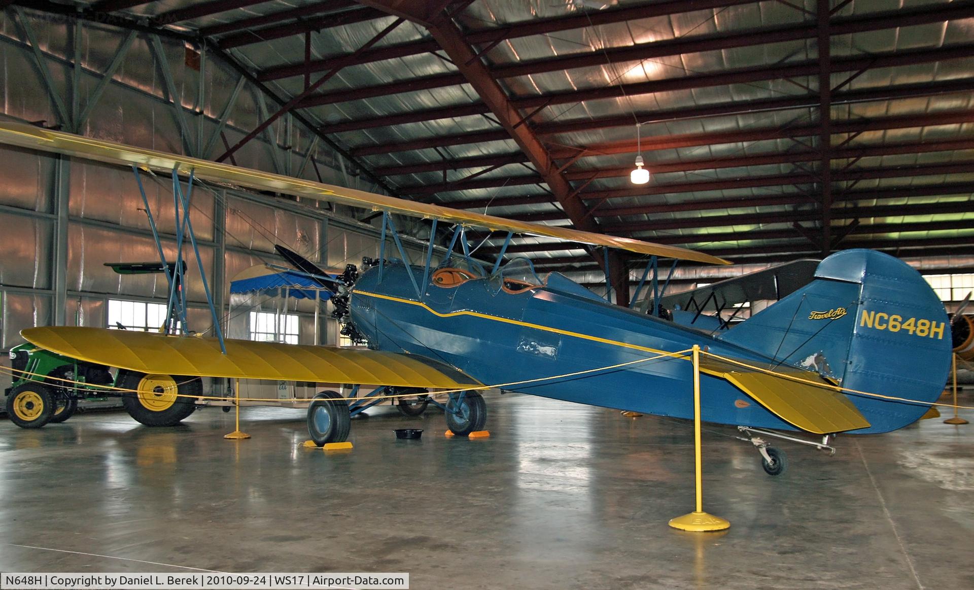 N648H, 1929 Curtiss-Wright Travel Air E-4000 C/N 1224, I love the Travel-Air line of biplanes.  With this one, I now have the whole series in my 