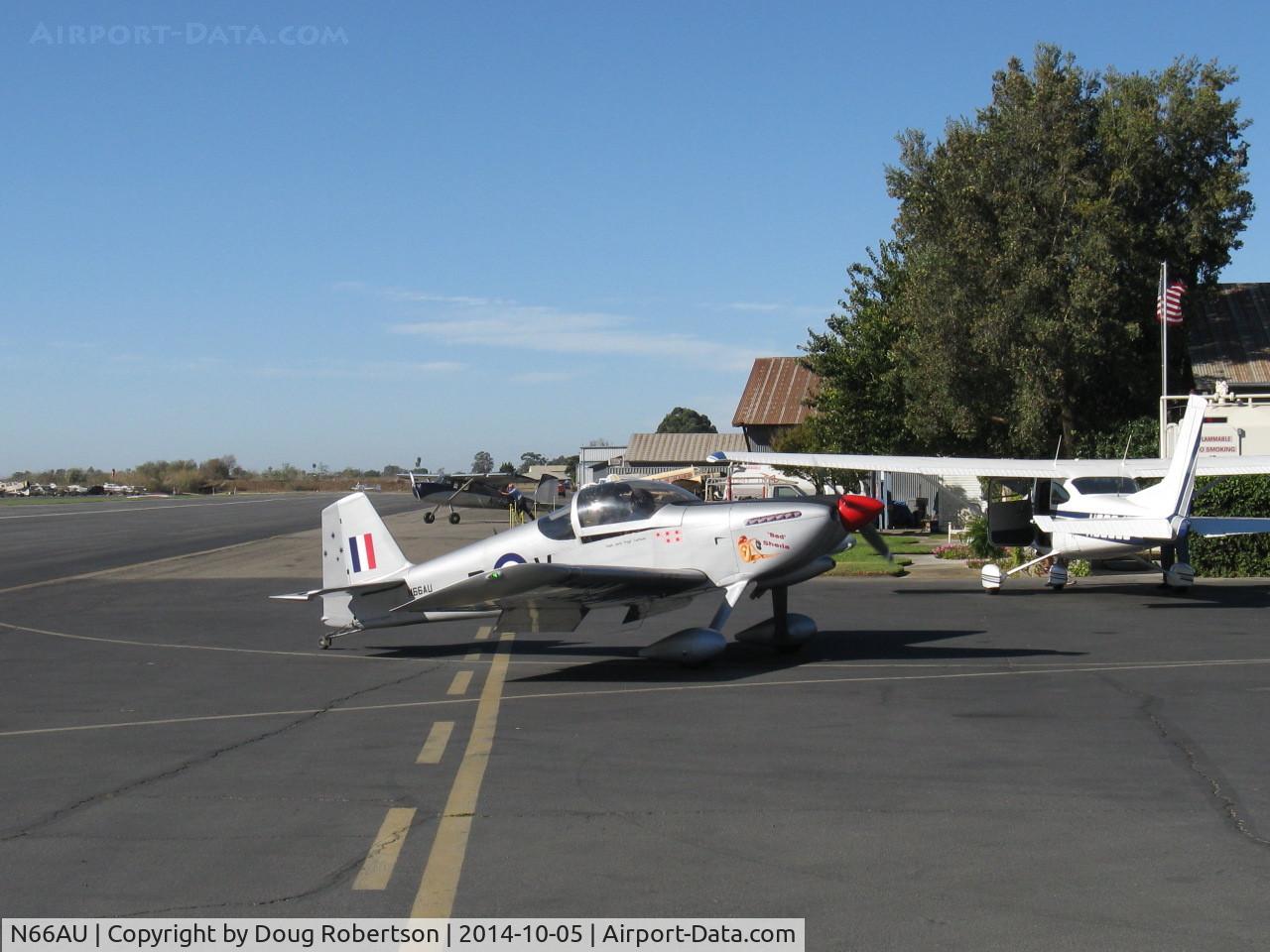 N66AU, Vans RV-6 C/N 20119, 2009 Farmer VANs RV-6 'BAD' SHEILA, Lycoming O-320 160 Hp, taxi