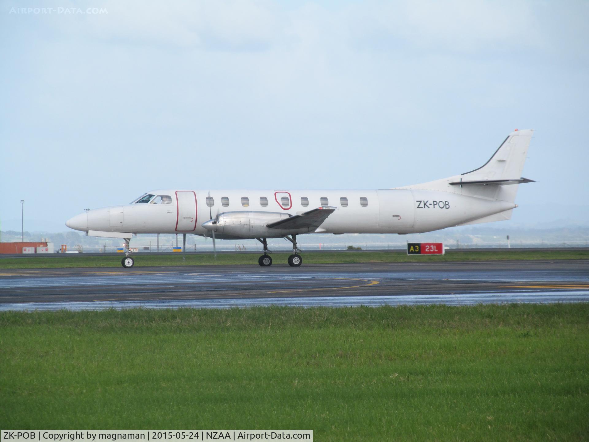 ZK-POB, 1985 Fairchild Swearingen SA-227AC Metro III C/N AC-606B, Just landed on possible medic rather than freight flight