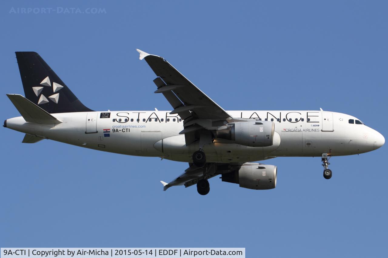 9A-CTI, 1999 Airbus A319-112 C/N 1029, Croatia Airlines