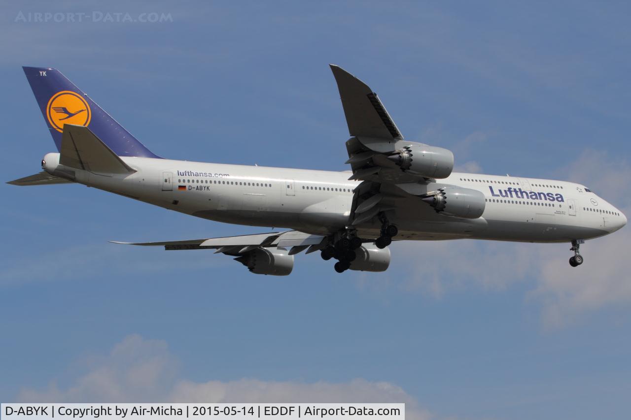 D-ABYK, 2012 Boeing 747-830 C/N 37835, Lufthansa