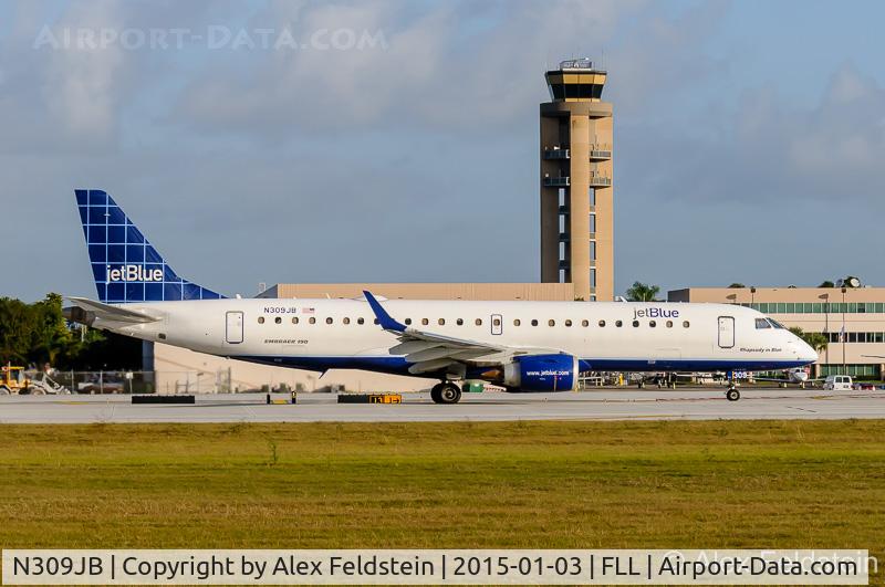 N309JB, Embraer ERJ-190-100 IGW 190AR C/N 19000289, Ft. Lauderdale