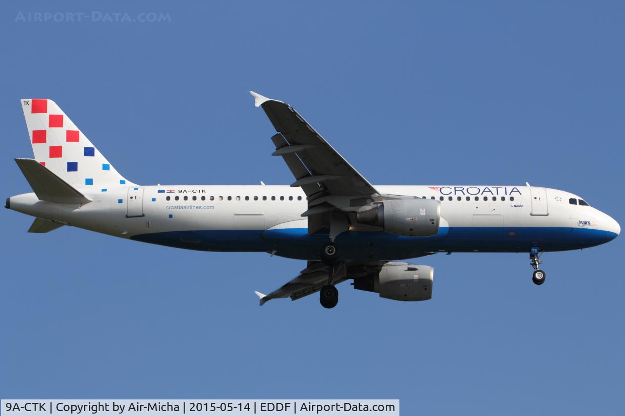 9A-CTK, 2000 Airbus A320-214 C/N 1237, Croatia Airlines