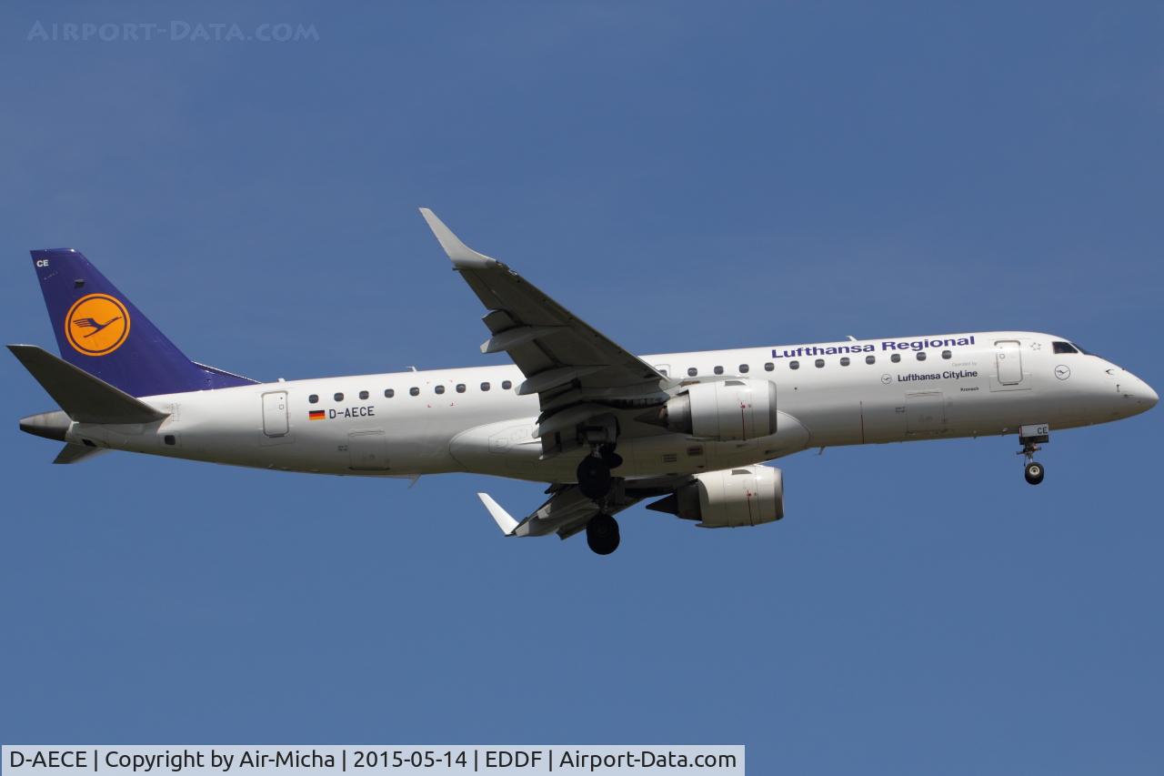 D-AECE, 2010 Embraer 190LR (ERJ-190-100LR) C/N 19000341, Lufthansa CityLine