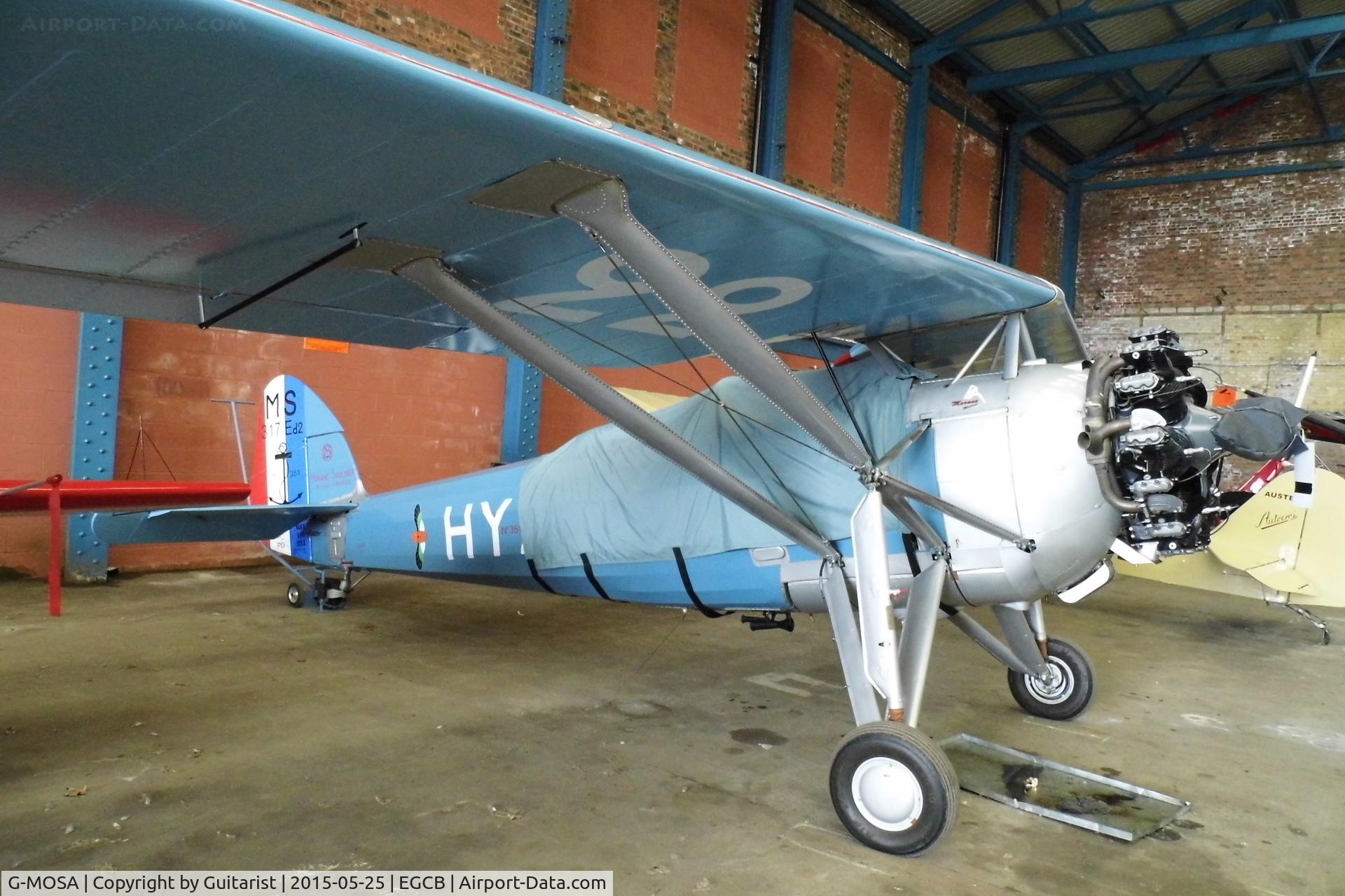 G-MOSA, 1952 Morane-Saulnier MS.317 C/N 351, City Airport Manchester
