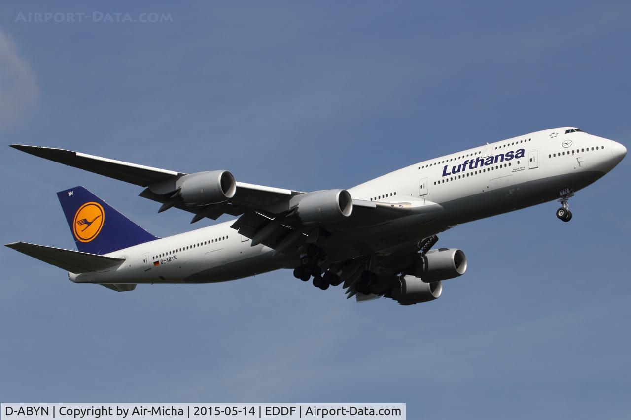D-ABYN, 2014 Boeing 747-830 C/N 37838, Lufthansa