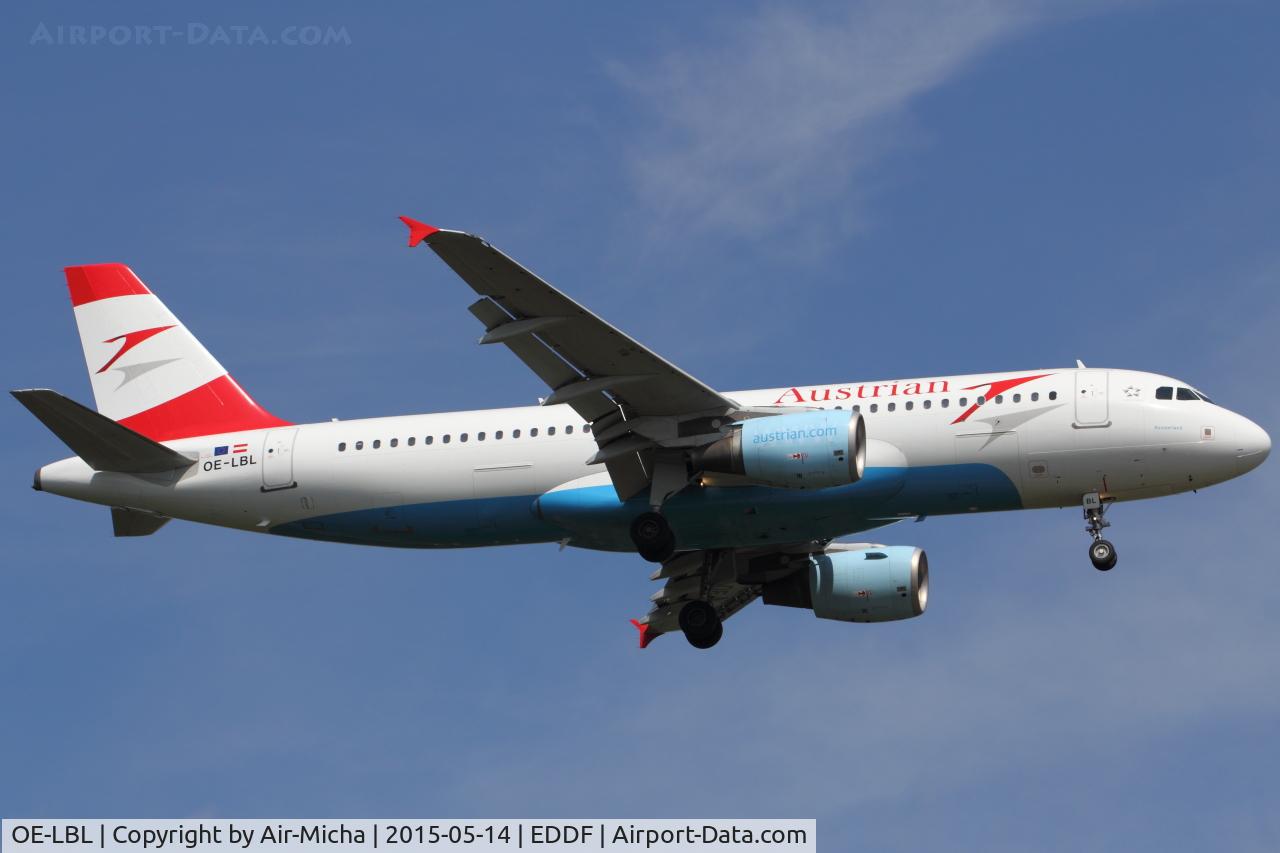 OE-LBL, 2003 Airbus A320-214 C/N 2009, Austrian Airlines