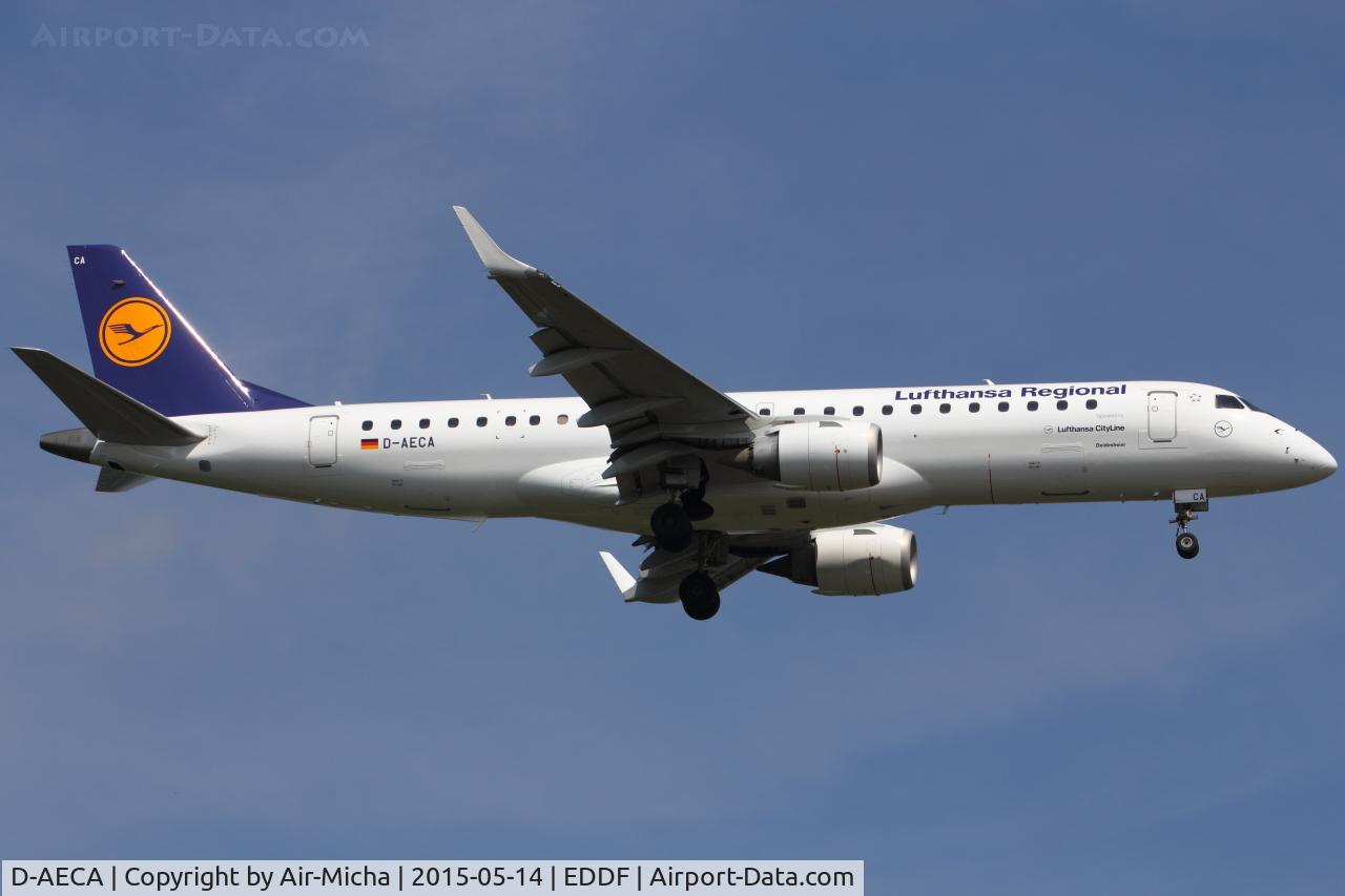 D-AECA, 2009 Embraer 190LR (ERJ-190-100LR) C/N 19000327, Lufthansa CityLine