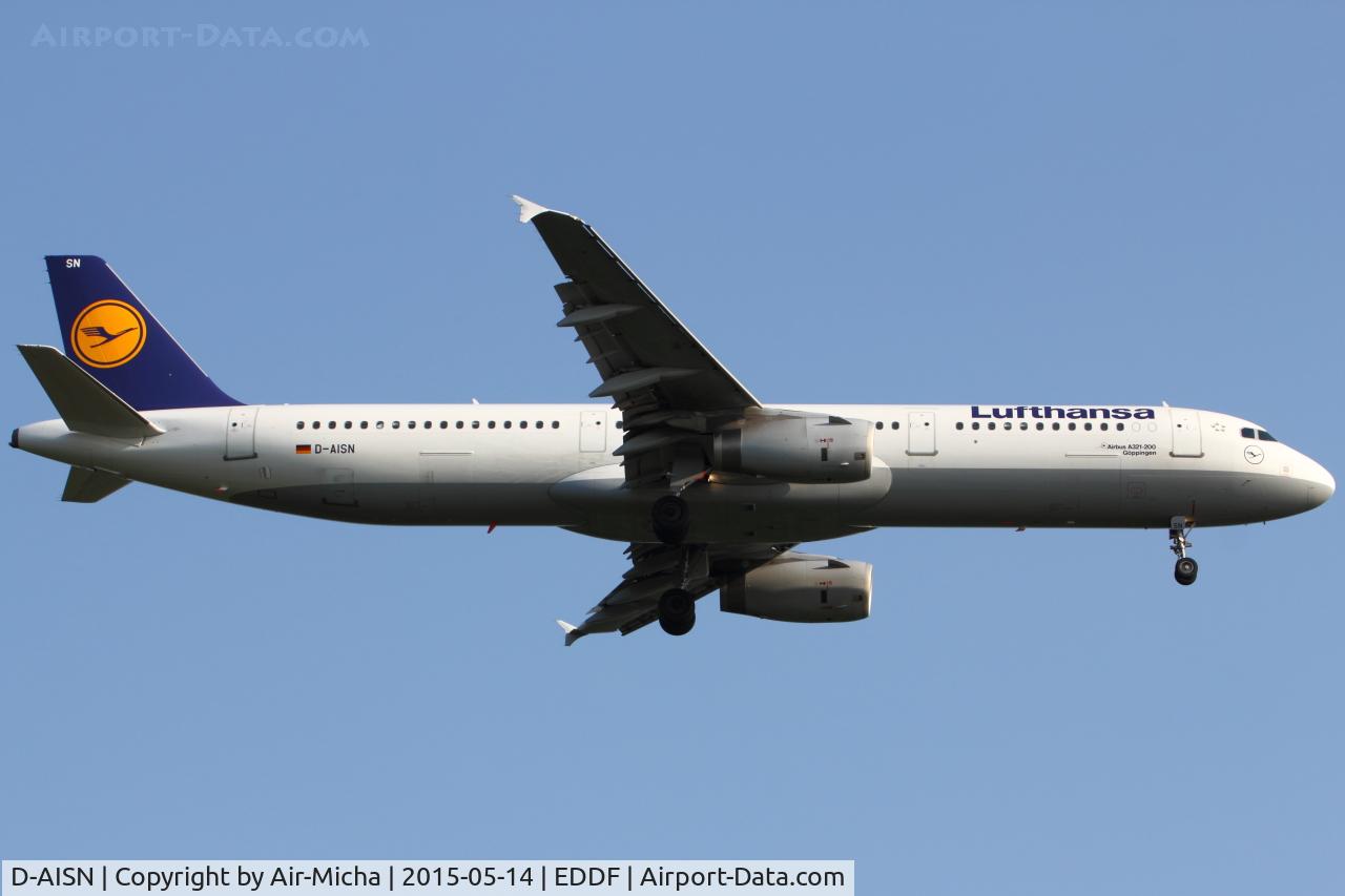 D-AISN, 2008 Airbus A321-231 C/N 3592, Lufthansa