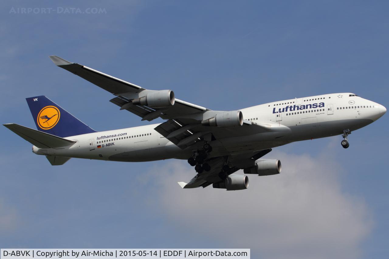 D-ABVK, 1991 Boeing 747-430 C/N 25046, Lufthansa