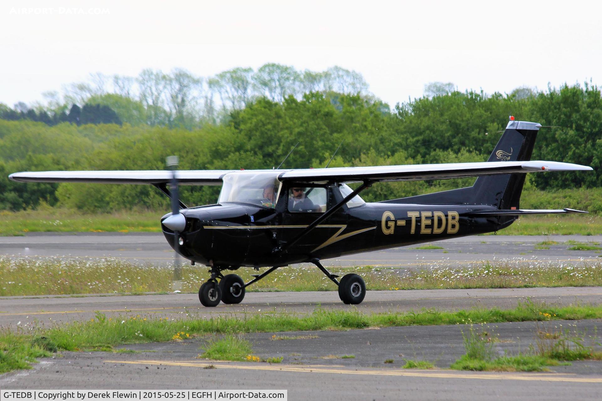 G-TEDB, 1972 Reims Cessna F150L C/N 0772, F150L, Bristol Lulsgate based, previously G-AZIZ, seen shortly after landing on runway 28.