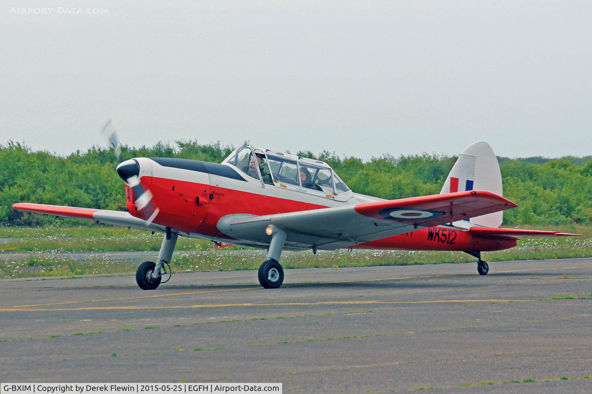 G-BXIM, 1951 De Havilland DHC-1 Chipmunk 22 C/N C1/0548, Chipmunk 22, RAF Halton based, previusly WK512, coded A, Army Air corps, seen shortly after landing on runway 28.
