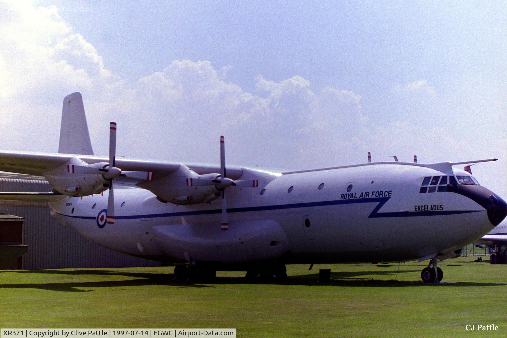 XR371, 1965 Short SC-5 Belfast C1 C/N SH.1825, On external display at the RAF Museum Cosford in July 1997.