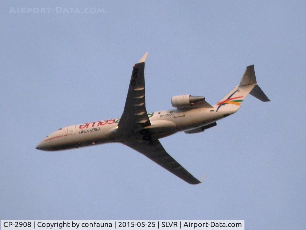 CP-2908, 1998 Canadair CRJ-200LR (CL-600-2B19) C/N 7247, Arriving to Viru Viru with the last lights of the day