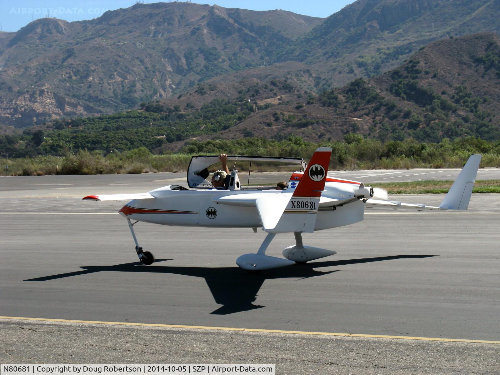 N80681, 1980 Rutan VariEze C/N 1424, 1980 Moore RUTAN VARI EZE, Continental C85 85 Hp, scimitar pusher prop, nose gear retractable, taxi to 22