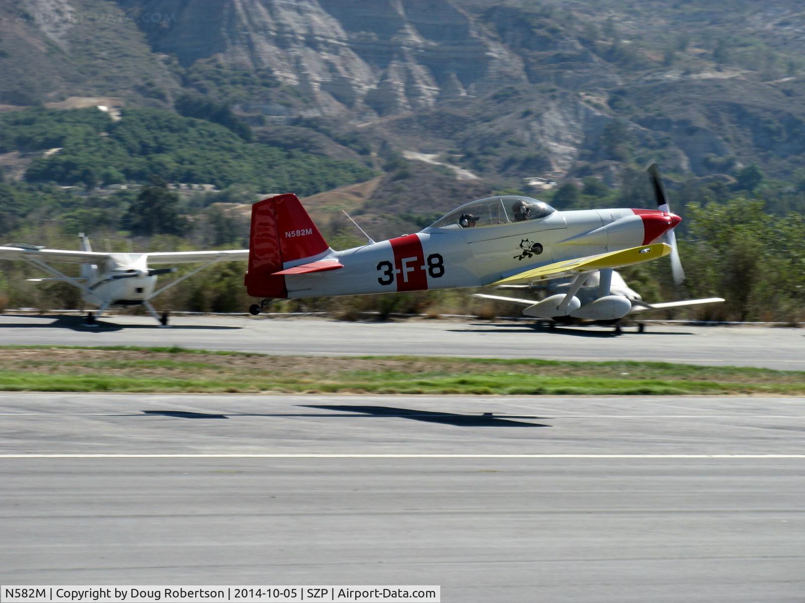 N582M, 1991 Vans RV-4 C/N 1608, 1991 Bender VANs RV-4, Lycoming O-320, liftoff Rwy 22