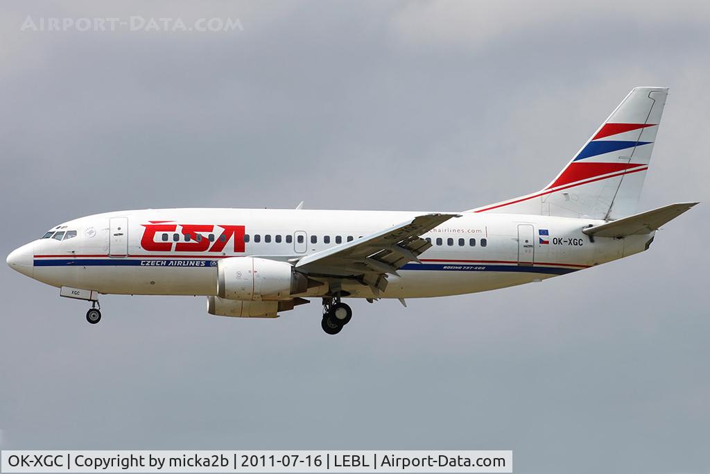 OK-XGC, 1992 Boeing 737-55S C/N 26541, Landing