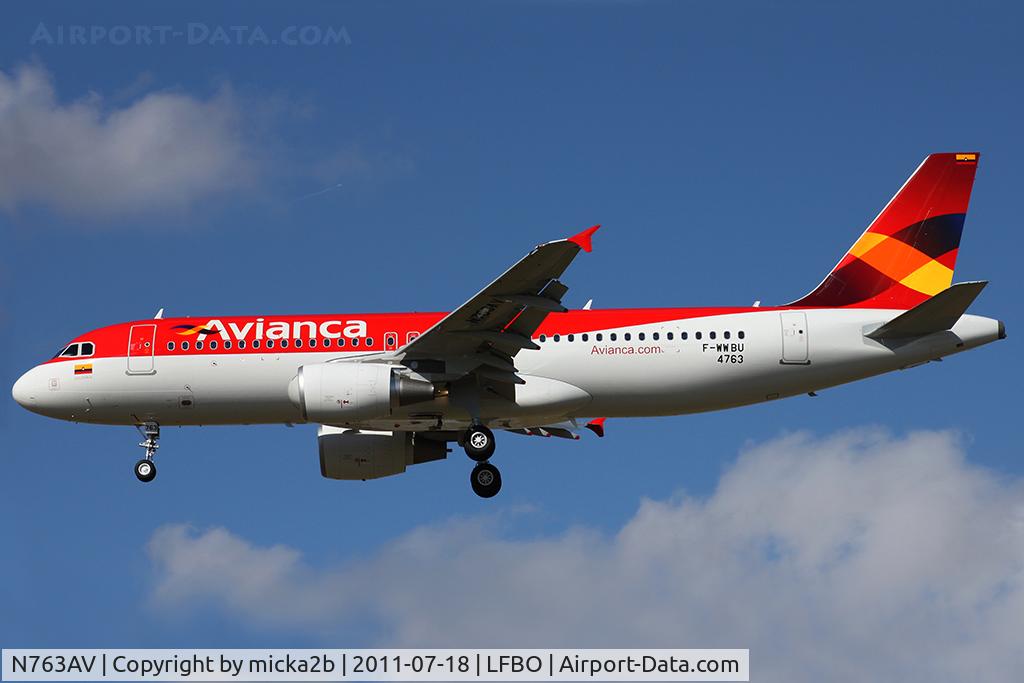 N763AV, Airbus A320-214 C/N 4763, Landing