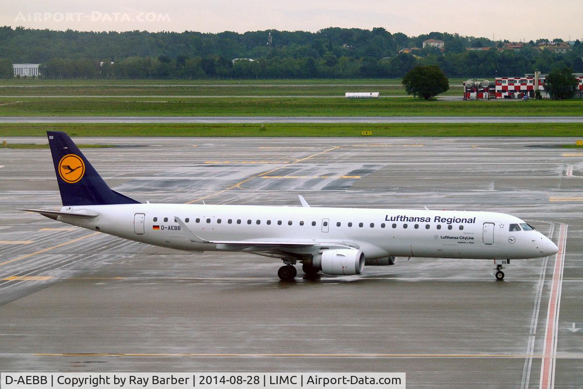 D-AEBB, 2009 Embraer 195LR (ERJ-190-200LR) C/N 19000316, Embraer Emb-195-200LR [19000316] ( Lufthansa Regional) Milan-Malpensa~I 28/08/2014