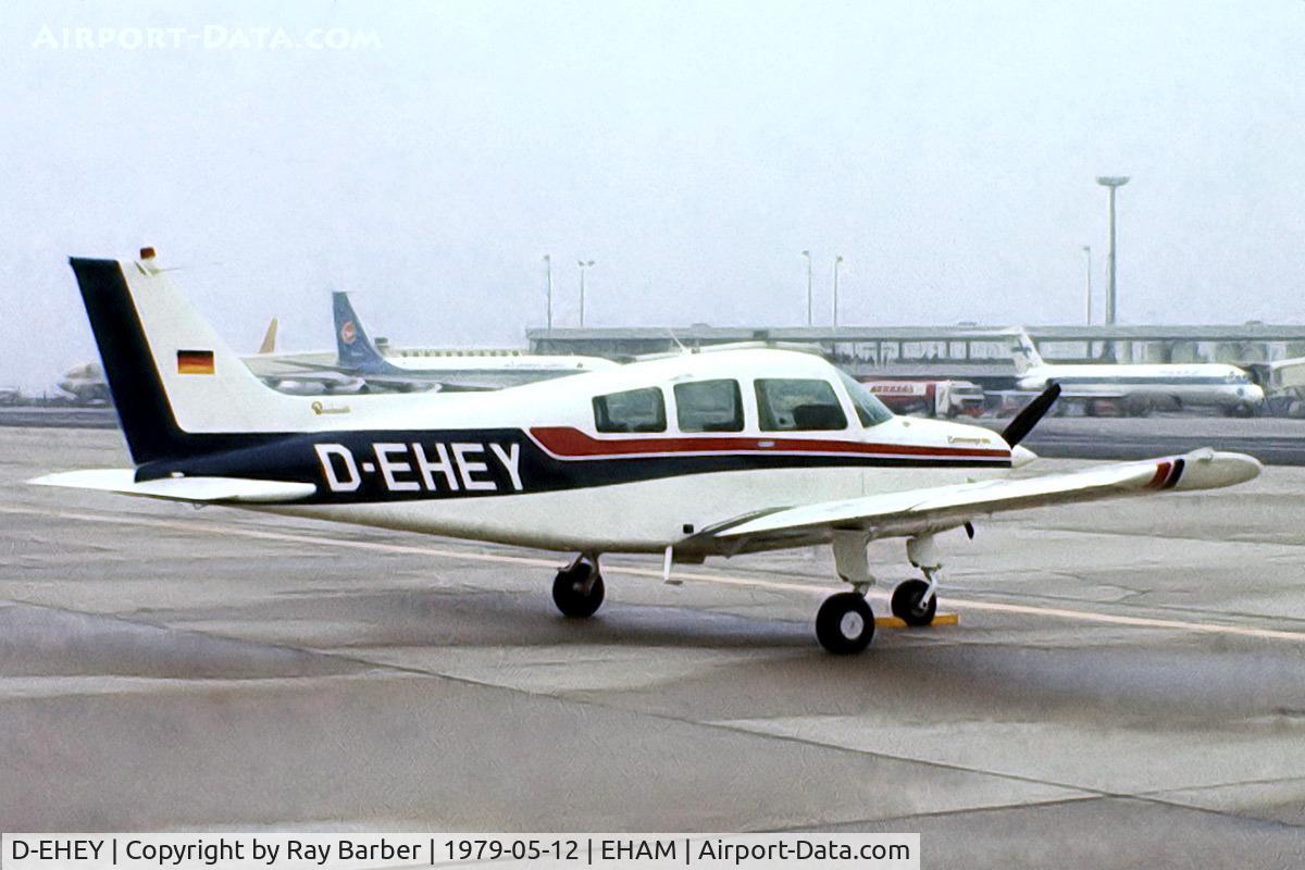D-EHEY, 1978 Beech C23 Sundowner 180 Sundowner 180 C/N M-2076, Beech C23 Sundowner 180 [M-2078] Amsterdam-Schiphol~PH 12/05/1979. Former scheme from a slide.