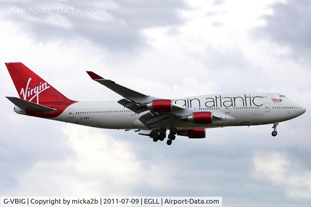 G-VBIG, 1996 Boeing 747-4Q8 C/N 26255, Landing. Scrapped in november 2019.