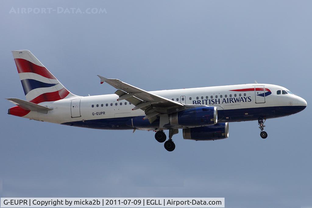 G-EUPR, 2000 Airbus A319-131 C/N 1329, Landing