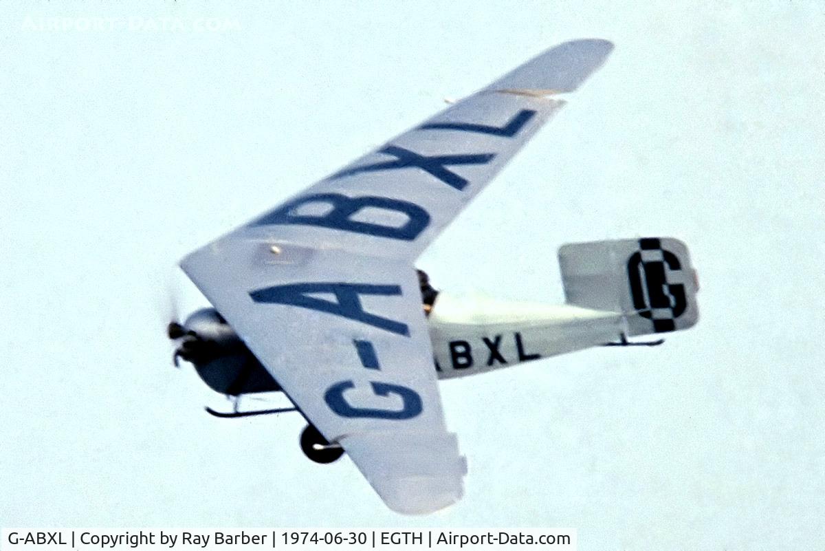 G-ABXL, Granger Archaeopteryx C/N 3A, Granger Archaeopteryx [3A] Old Warden~G 30/06/1974. From a slide.