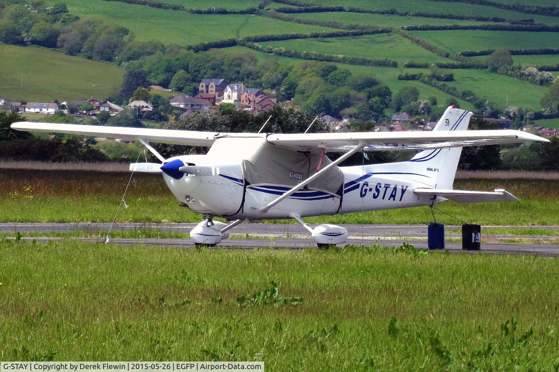 G-STAY, 1977 Reims Cessna FR172K Hawk XP C/N 0620, Reims Hawk XP, Haverfordwest based, previously OE-DVX, D-EOVX, seen parked up.