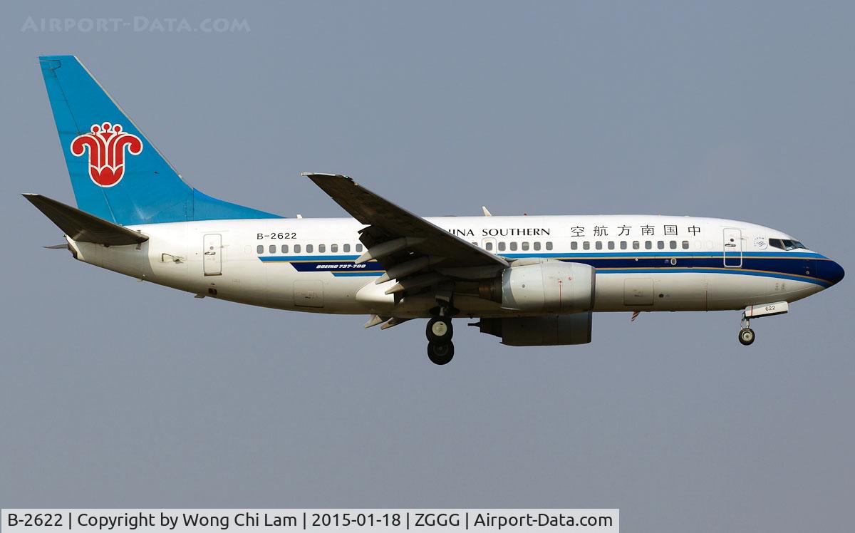 B-2622, Boeing 737-71B C/N 32938, China Southern Airlines