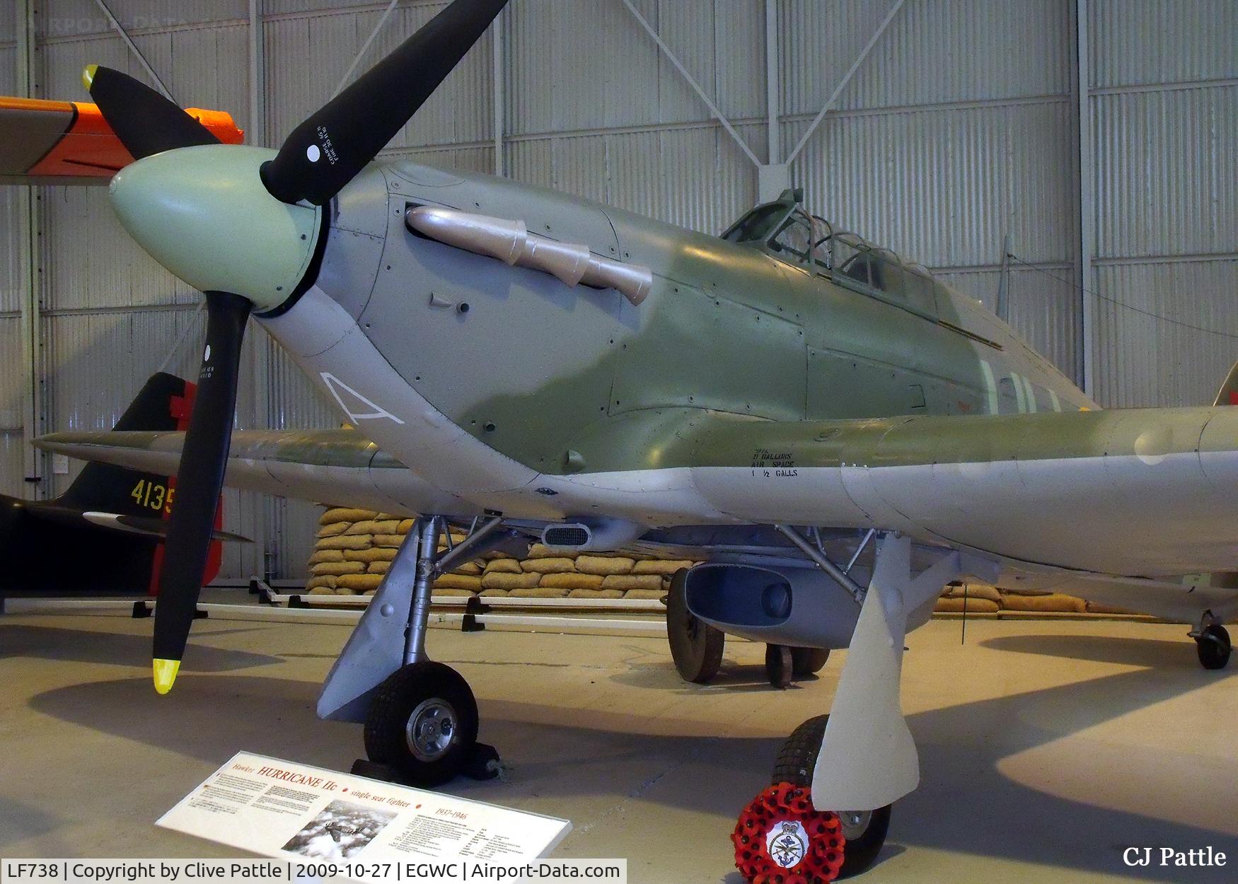 LF738, 1944 Hawker Hurricane IIC C/N Not found LF738, On display at the RAF Museum at Cosford.