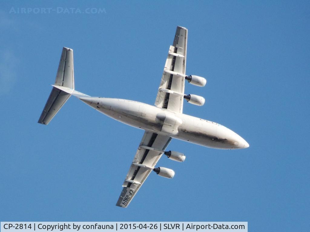 CP-2814, 1997 BAE Systems Avro 146-RJ85 C/N E.2317, Leaving Santa Cruz de la Sierra