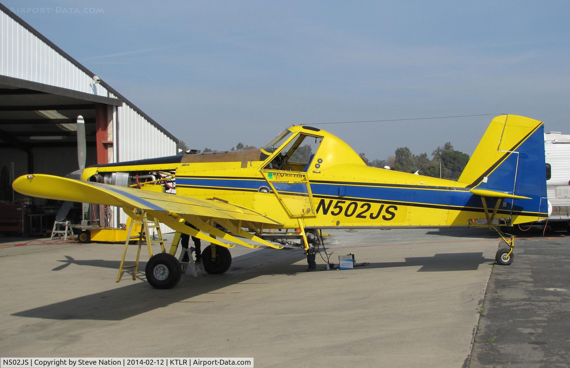 N502JS, 1994 Air Tractor Inc AT-502B C/N 502B-0248, Michaud Aviation (Willows, CA) Air Tractor AT-502B in for maintenance @ Mefford Field (Tulare, CA)