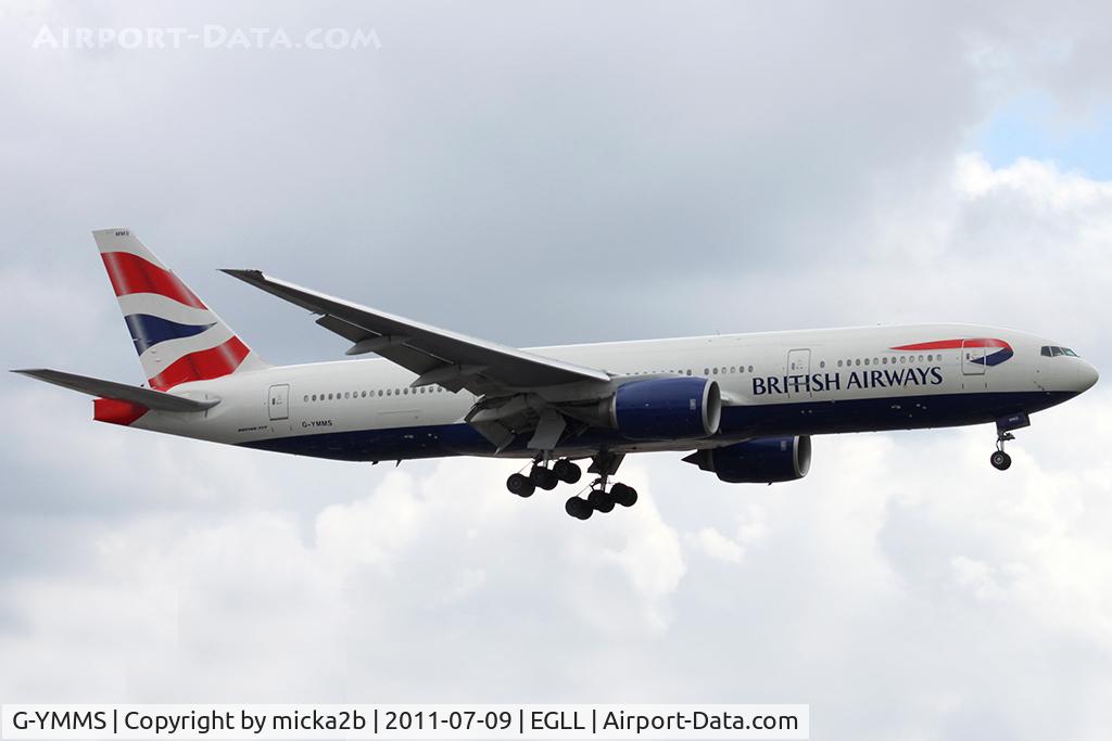 G-YMMS, 2009 Boeing 777-236/ER C/N 36517, Landing