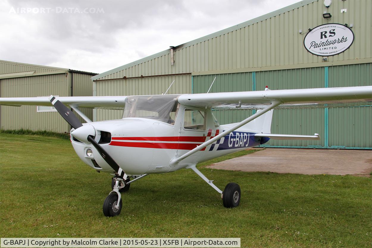 G-BAPJ, 1972 Reims FRA150L Aerobat C/N 0196, Reims FRA150L Aerobat looking immaculate after a bare metal respray by RS Paintworks at Fishburn Airfield. May 23rd 2015.