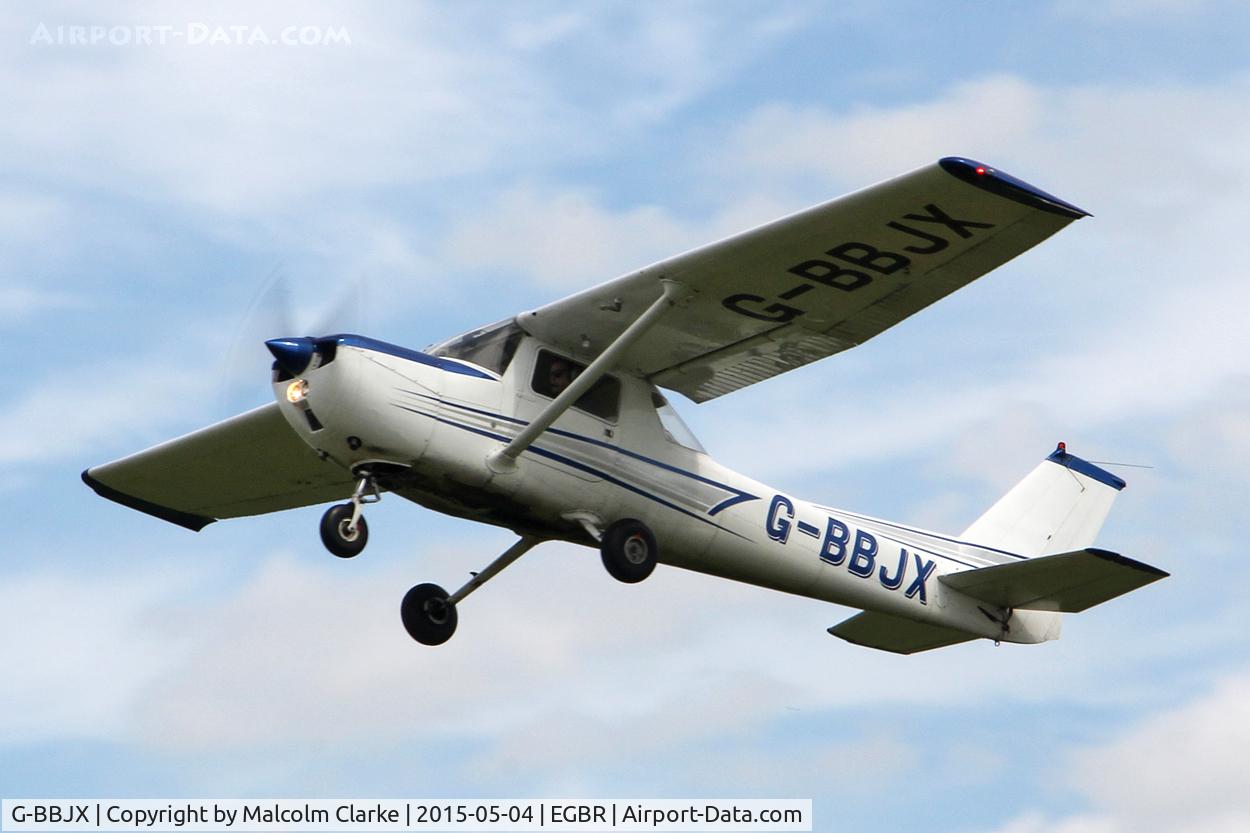 G-BBJX, 1974 Reims F150L C/N 1017, Reims F150L at The Real Aeroplane Club's Auster Fly-In, Breighton Airfield, May 4th 2015.