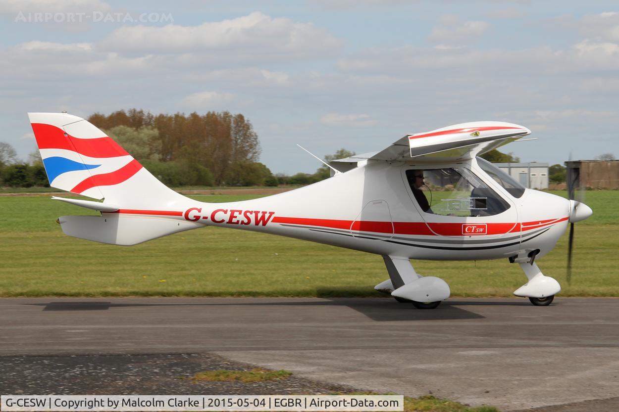 G-CESW, 2007 Flight Design CTSW C/N 8296, Flight Design CTSW at The Real Aeroplane Club's Auster Fly-In, Breighton Airfield, May 4th 2015.