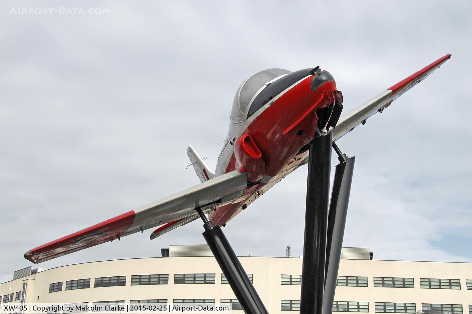 XW405, 1971 BAC 84 Jet Provost T.5A C/N EEP/JP/1027, BAC 84 Jet Provost T.5A now displayed at Hartlepool College campus. February 25th 2015. See http://www.hartlepoolfe.ac.uk/collegesaircrafttakesskies/