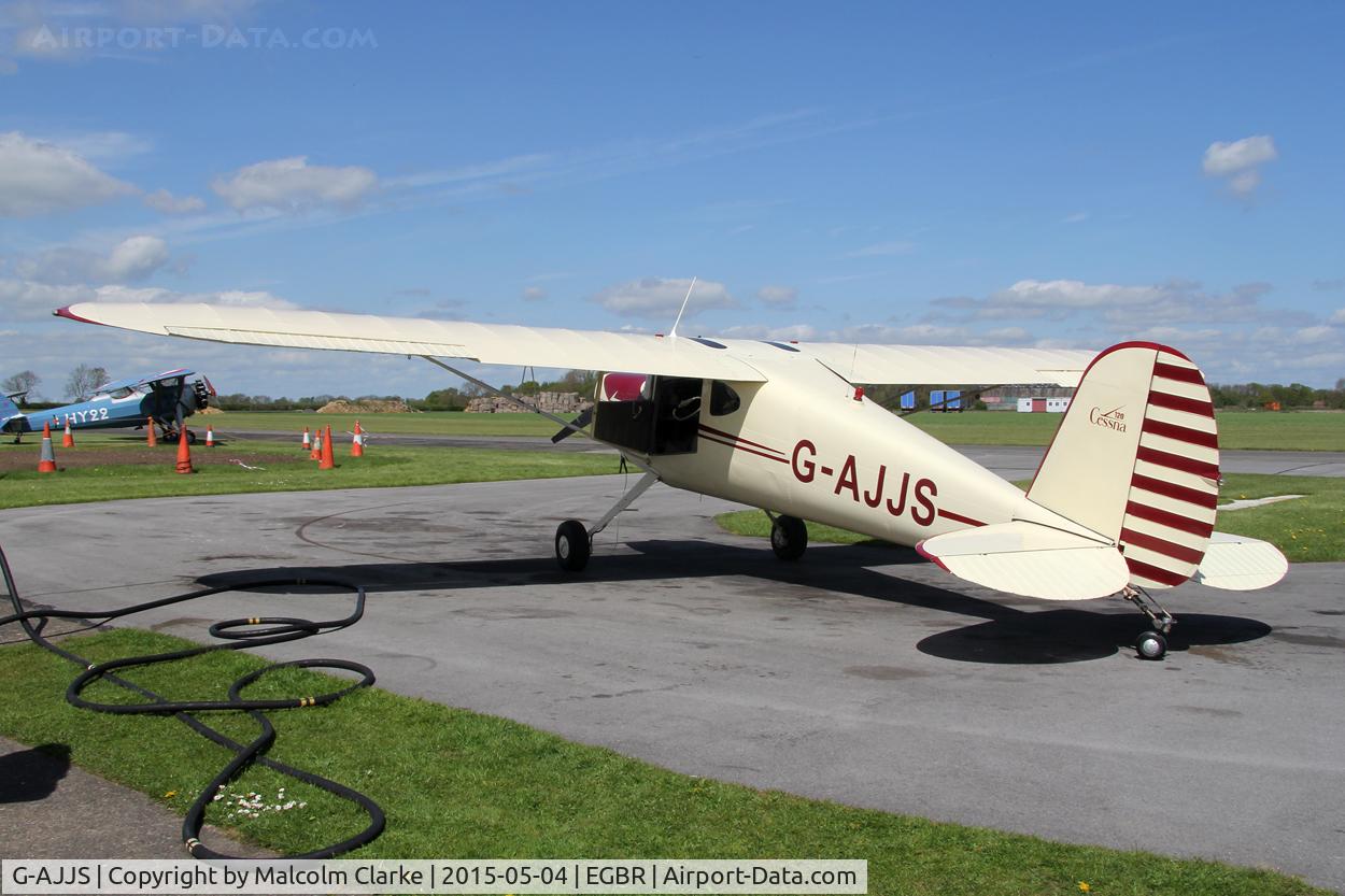 G-AJJS, 1947 Cessna 120 C/N 13047, Cessna 120 at The Real Aeroplane Club's Auster Fly-In, Breighton Airfield, May 4th 2015.
