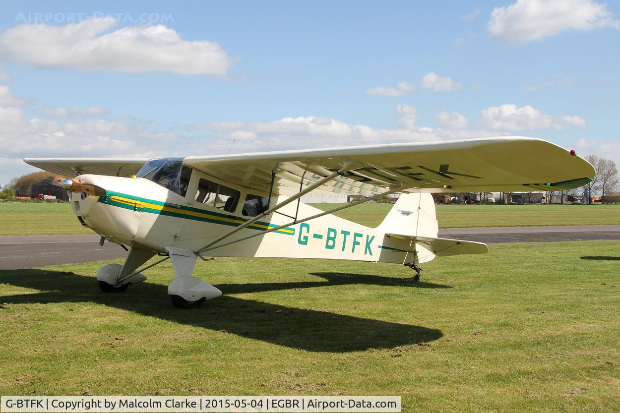 G-BTFK, 1947 Taylorcraft BC-12D Twosome C/N 10540, Taylorcraft BC-12D Twosome at The Real Aeroplane Club's Auster Fly-In, Breighton Airfield, May 4th 2015.