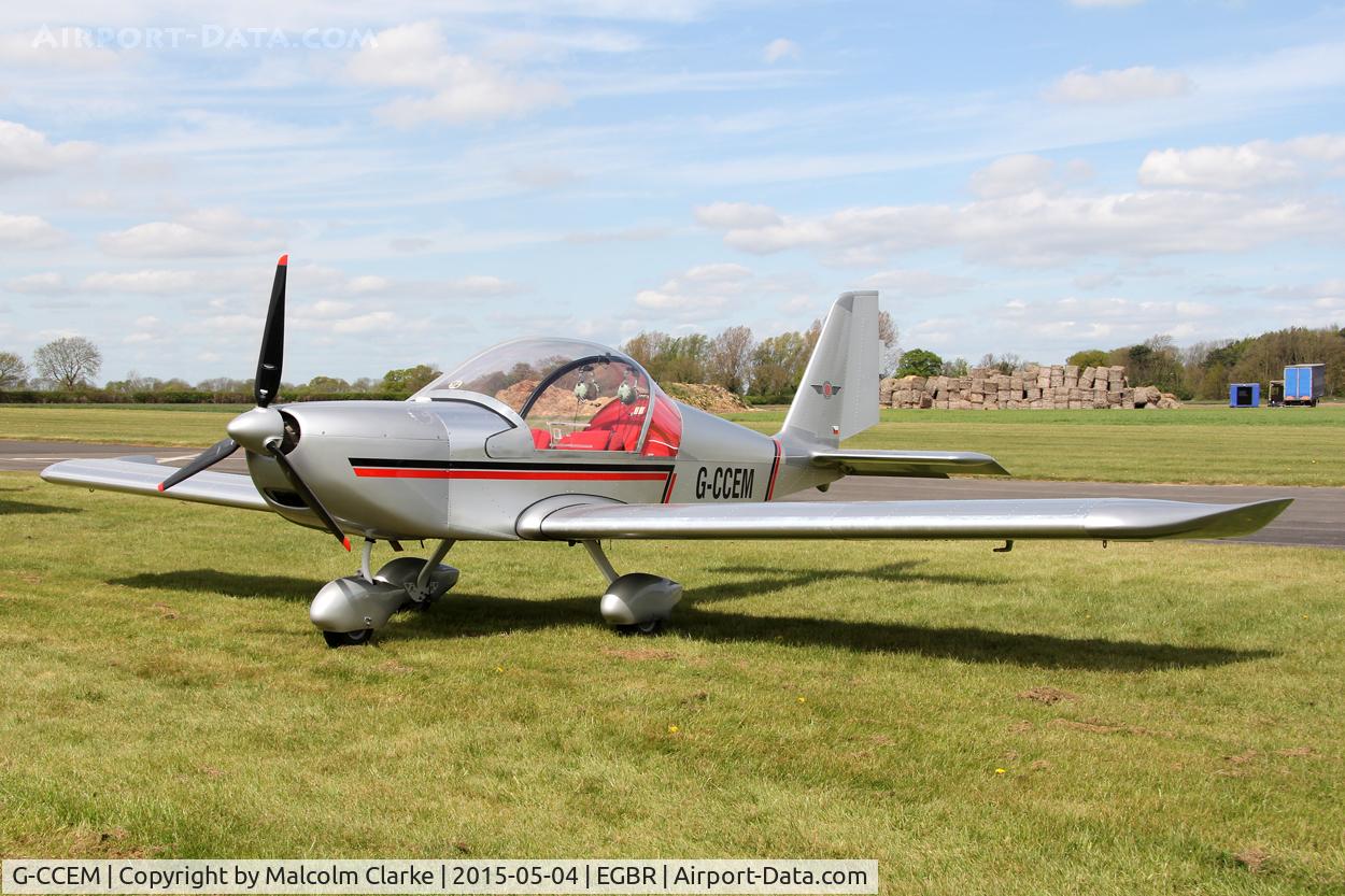 G-CCEM, 2003 Aerotechnik EV-97A Eurostar C/N PFA 315-13987, Aerotechnik EV-97A Eurostar at The Real Aeroplane Club's Auster Fly-In, Breighton Airfield, May 4th 2015.