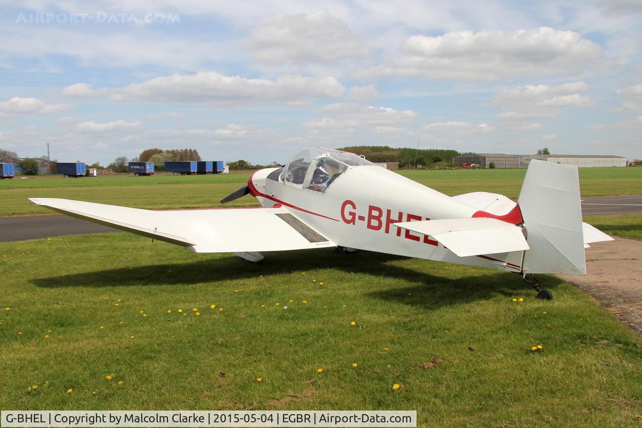G-BHEL, 1957 SAN Jodel D-117 C/N 735, SAN Jodel D-117 at The Real Aeroplane Club's Auster Fly-In, Breighton Airfield, May 4th 2015.