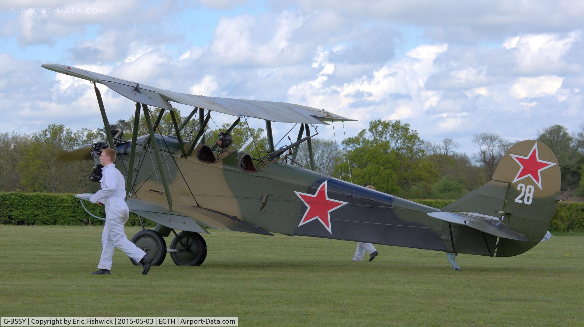 G-BSSY, 1944 Polikarpov Po-2 C/N 0094, 1. G-BSSY at the Shuttleworth VE Day Commemorative Airshow, May 2015