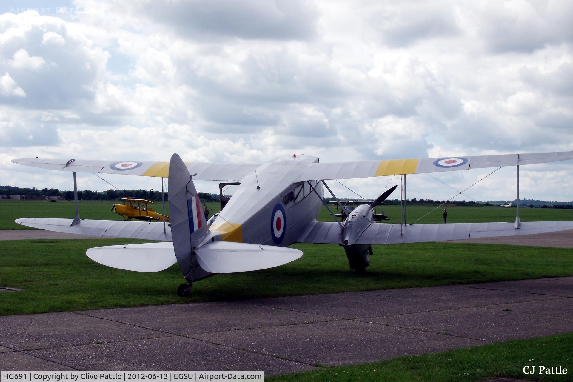 HG691, 1943 De Havilland DH-89A Dominie/Dragon Rapide C/N 6676, On pleasure flight duty at Duxford EGSU