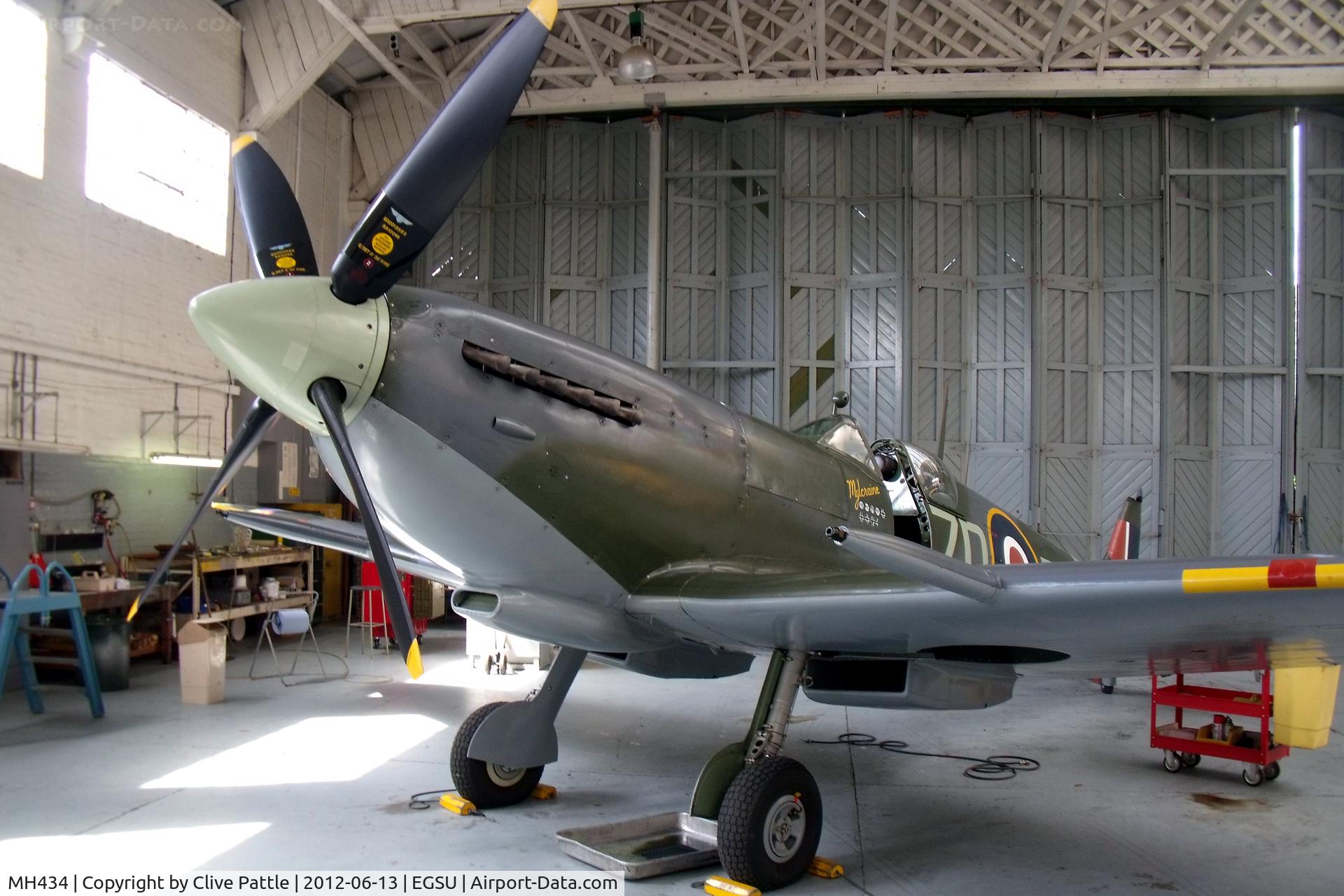 MH434, 1943 Supermarine 361 Spitfire LF.IXb C/N CBAF.IX.552, Hangared at Duxford