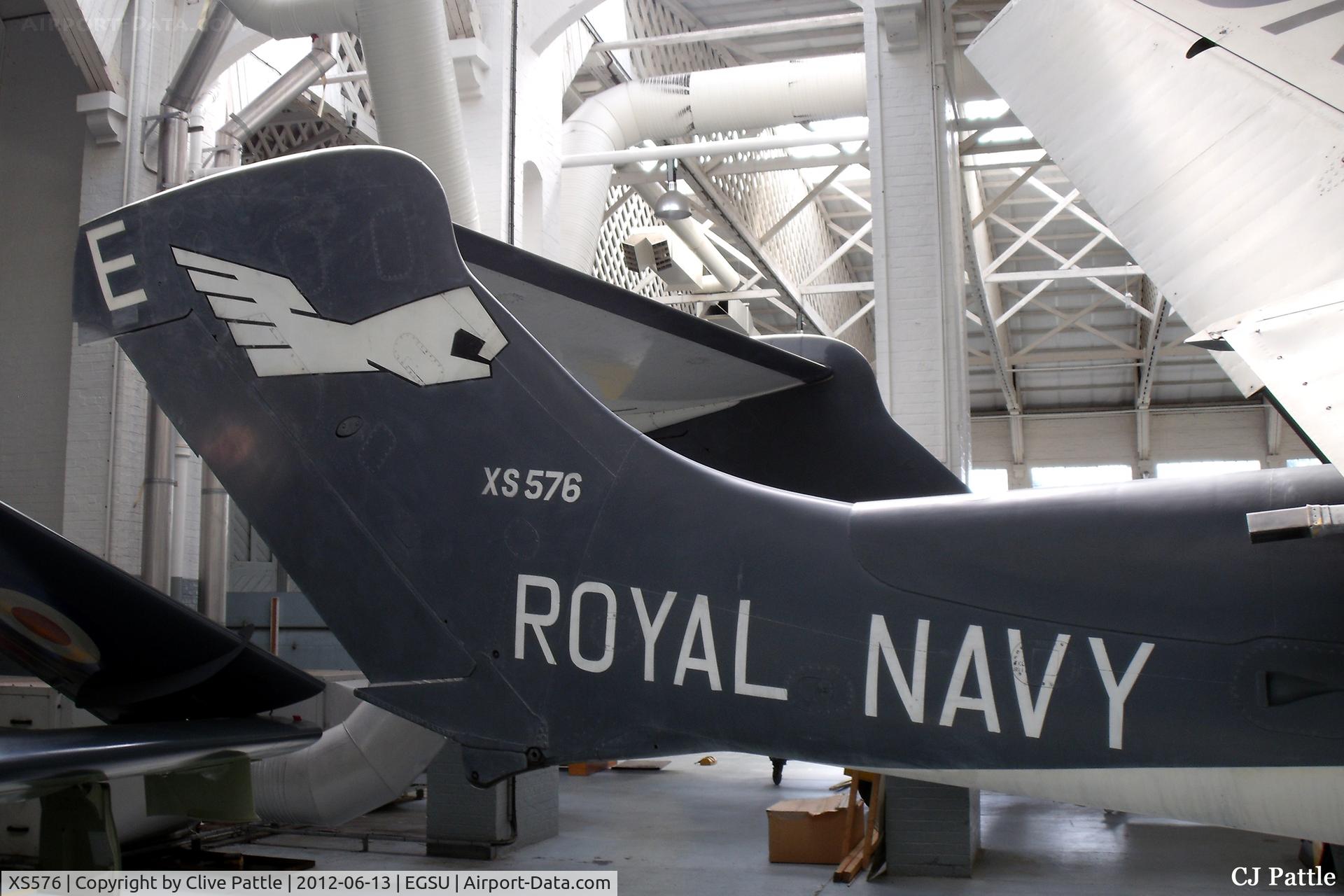 XS576, 1964 De Havilland DH-110 Sea Vixen FAW.2 C/N 10134, On display at the IWM Duxford ex RN FAA coded E-125