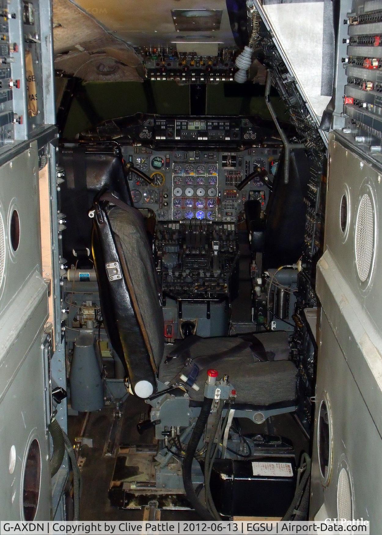 G-AXDN, 1968 Aerospatiale-BAC Concorde Prototype C/N 01/13522, A view of the cockpit area of Concorde 101 G-AXDN on display at the IWM Duxford