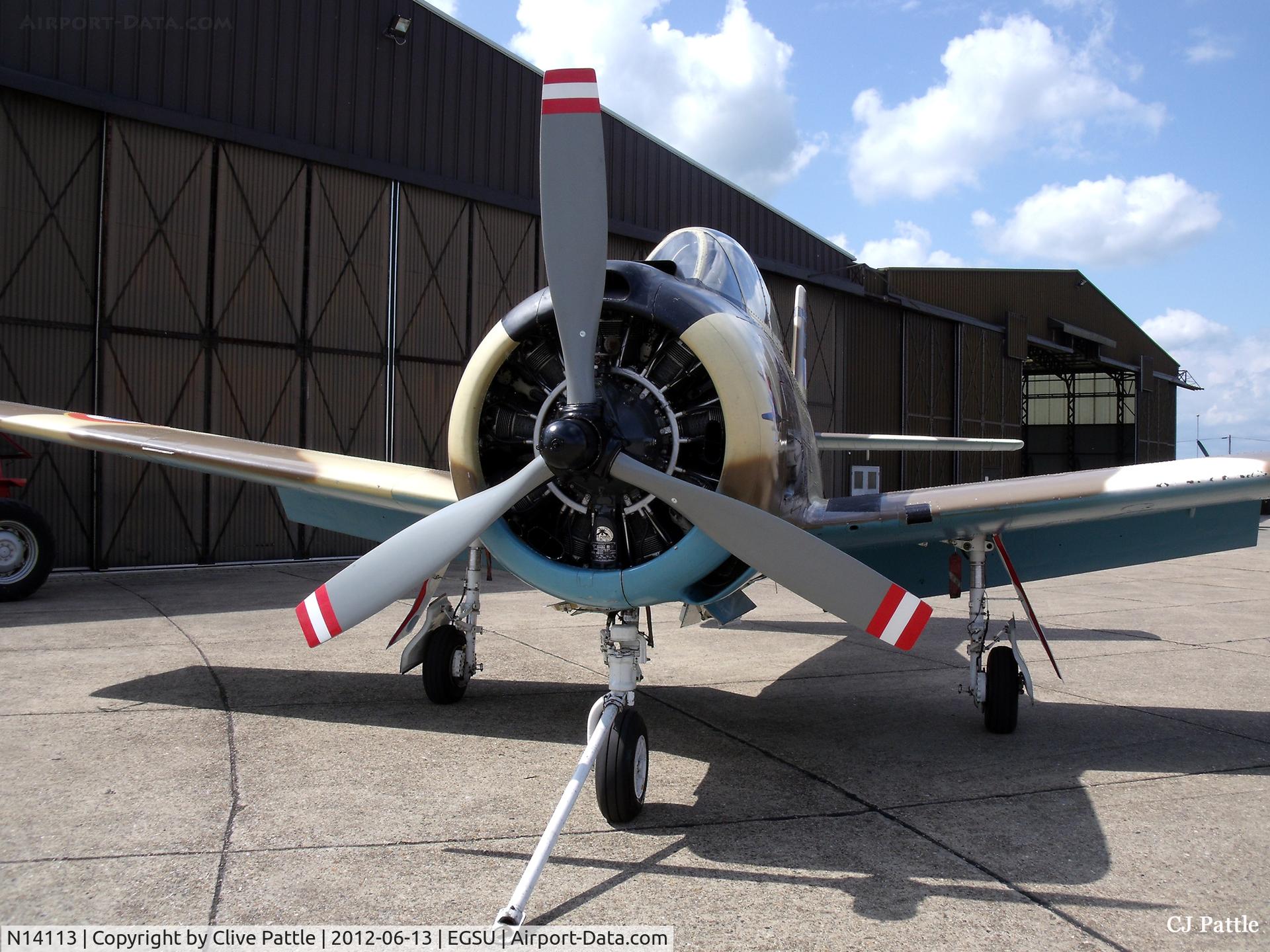 N14113, 1951 North American T-28A Fennec C/N 81-1, Front view at Duxford