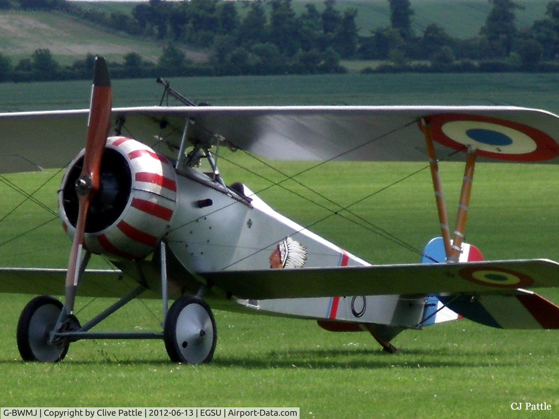 G-BWMJ, 1981 Nieuport 17 Scout Replica C/N PFA 121-12351, Action shot at Duxford