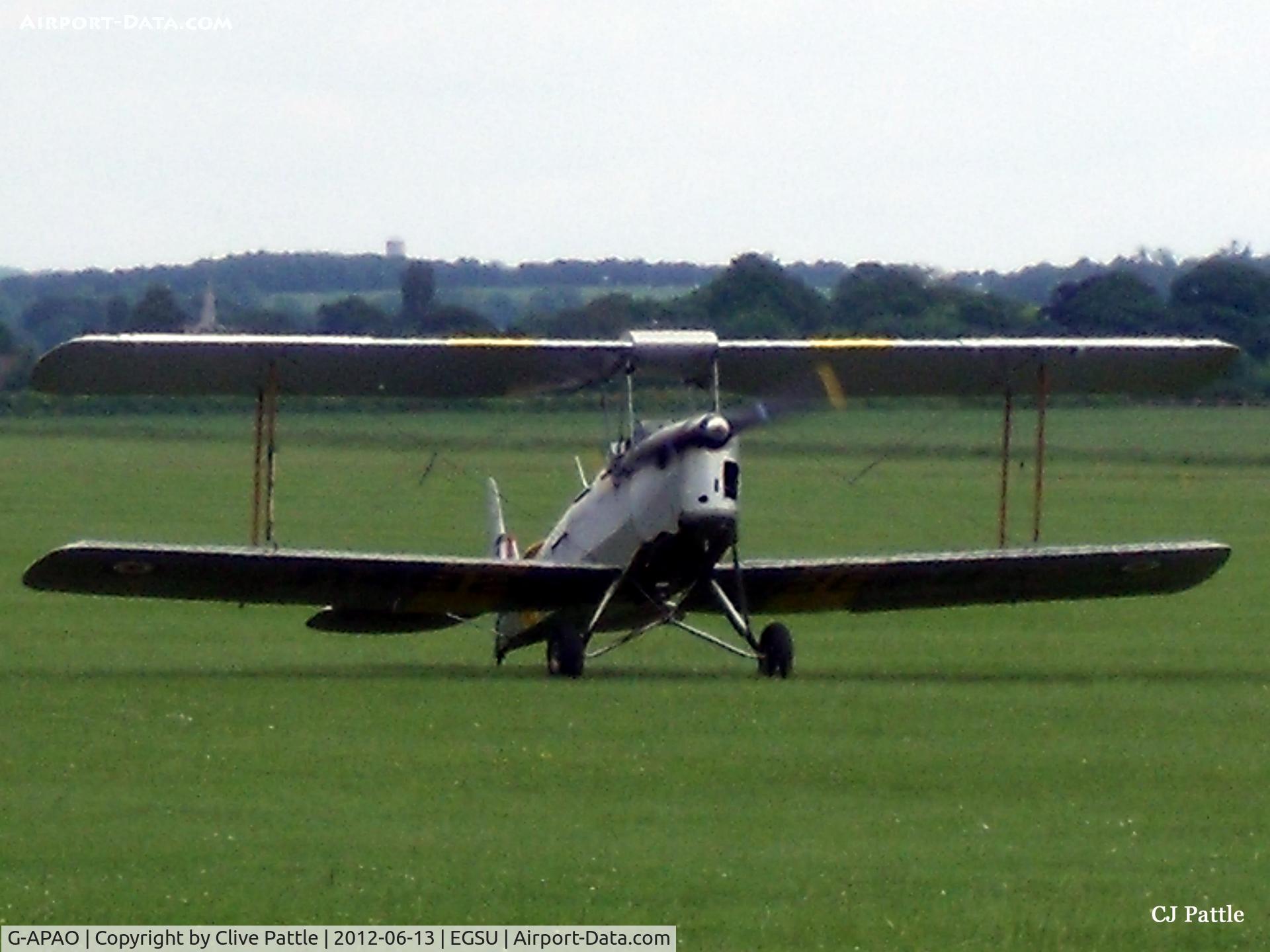 G-APAO, 1940 De Havilland DH-82A Tiger Moth II C/N 82845, On pleasure flight duty at Duxford EGSU