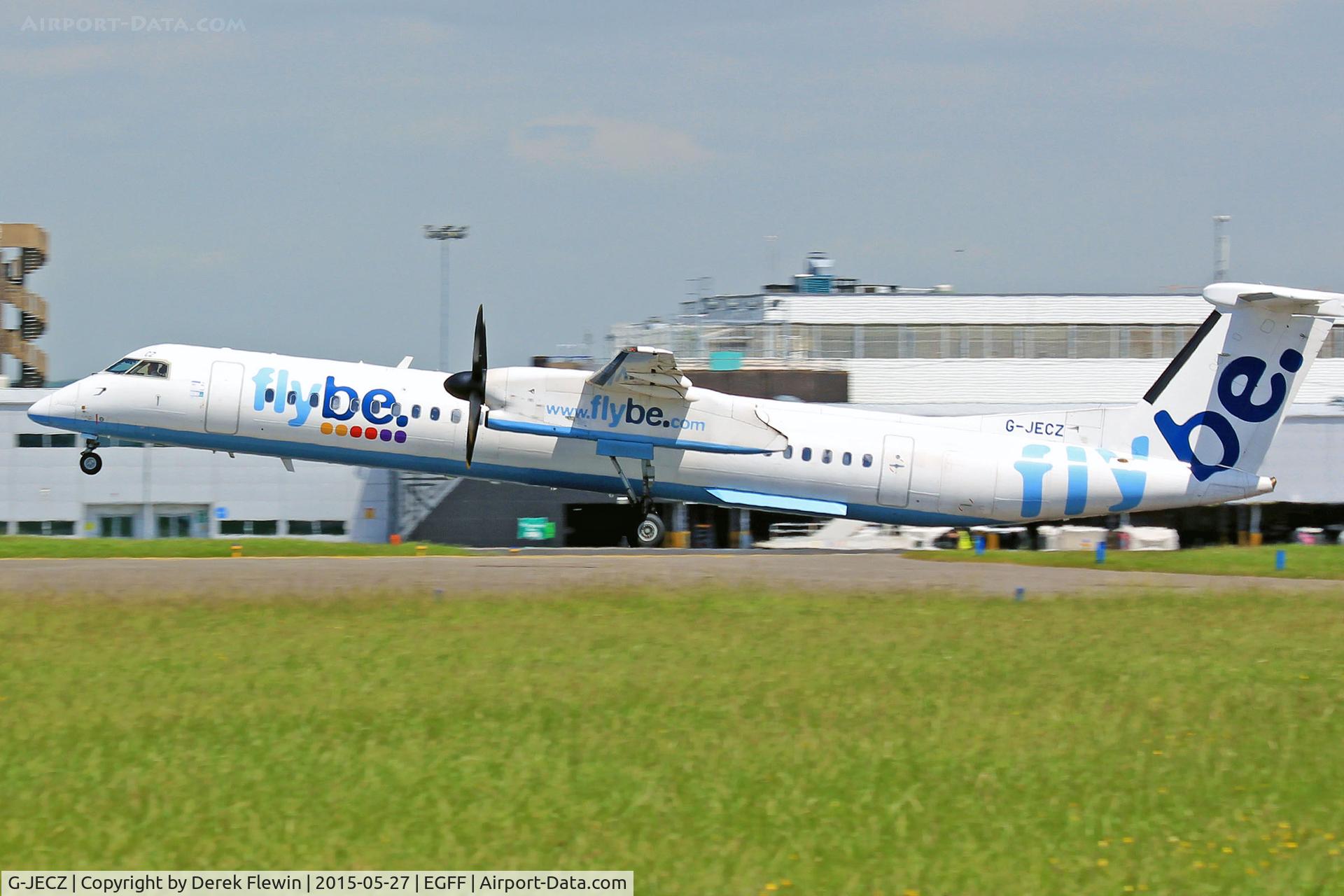 G-JECZ, 2007 De Havilland Canada DHC-8-402Q Dash 8 C/N 4179, DHC-8-402Q, Callsign Jersey 7UA, previously C-FMTY, seen departing runway 30, en-route to Belfast City.